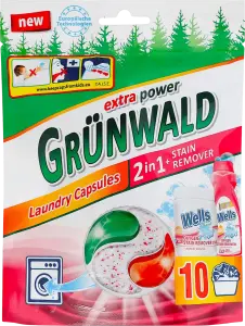 Фото 10 - Капсули для прання Grunwald 2 in 1 універсальні з плямовивідником 10 шт