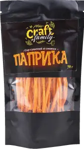 Фото 5 - Сир Craft family сушений зі смаком паприки 70 г