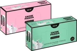 Фото 1 - Серветки Сніжна панда Extra Care Lotion з лосьйоном 3-шарові в коробці 90 шт