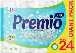 Фото 1 - Папір туалетний Диво Premio Bianco 3-шаровий 24 шт