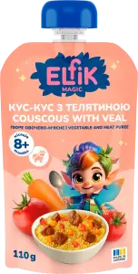 Фото 10 - Пюре Elfik Magic Кус-кус з телятиною 110 г