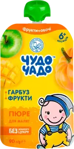 Фото 9 - Пюре Чудо-Чадо Гарбуз та фрукти 90 г