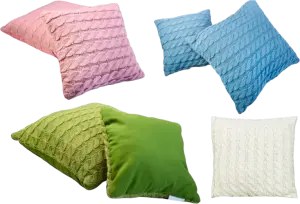 Фото 1 - Подушка Art Knit Коси в`язана декоративна 45х45 см