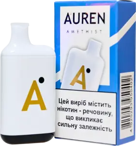 Фото 1 - Одноразова електронна сигарета Auren Amethist з рідиною 2 мл