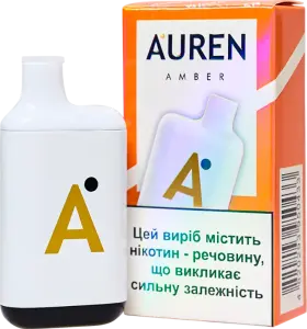 Фото 2 - Одноразова електронна сигарета Auren Amber з рідиною 2 мл
