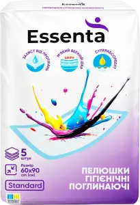 Фото 1 - Пелюшки гігієнічні Essenta Standard 60х90 см 5 шт
