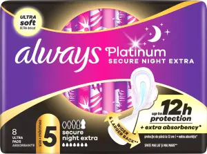 Фото 9 - Прокладки Always Ultra Platinum Secure Night Extra Duo 8 шт