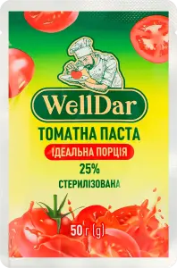 Фото 1 - Томатна паста WellDar 25% 50 г