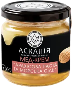 Фото 2 - Мед-крем Асканія Арахісова паста та сіль 230 г