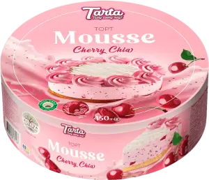 Фото 1 - Торт Tarta Mousse Cherry Chia мусовий 450 г