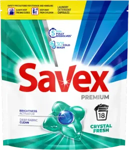 Фото 6 - Капсули для прання Savex Premium Extra Fresh 18 шт