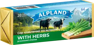 Фото 5 - Сир ALPLAND плавлений із зеленню 20% 64 г