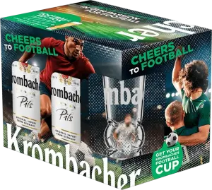 Фото 1 - Набір пива Krombacher 5 шт х 0.5 л з келихом 0.2 л