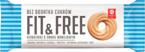 Фото 1 - Печиво Cukry Nyskie Fit&Free зі смаком ванілі без доданого цукру  120 г
