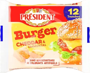 Фото 2 - Сир President Бургер плавлений 40% слайси 200 г