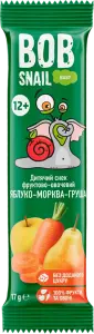 Фото 5 - Снек Bob Snail Яблуко-морква-груша 17 г