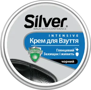 Фото 3 - Крем для взуття Silver залізна банка чорна 50 мл