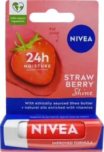 Фото 7 - Бальзам для губ Nivea Полуничне сяйво 4.8 г