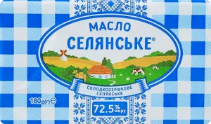 Фото 12 - Масло Селянське солодковершкове 72,5% 180 г