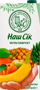 Фото 10 - Нектар Наш Сік мультифрукт 950 мл