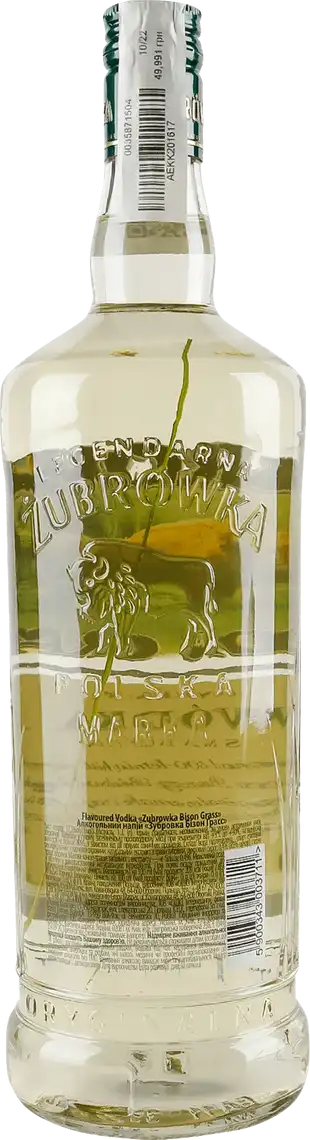 Фото 2 - Настоянка Zubrowka Bison Grass 37.5% 1 л