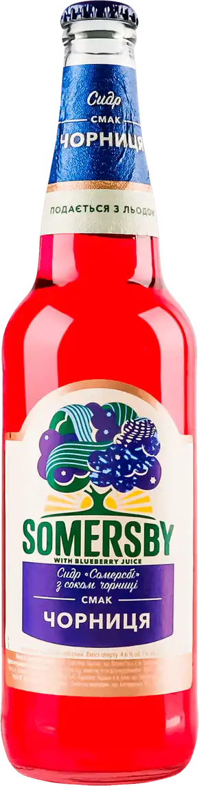 Фото 1 - Сидр Somersby з соком чорниці 4.6% 0.5 л