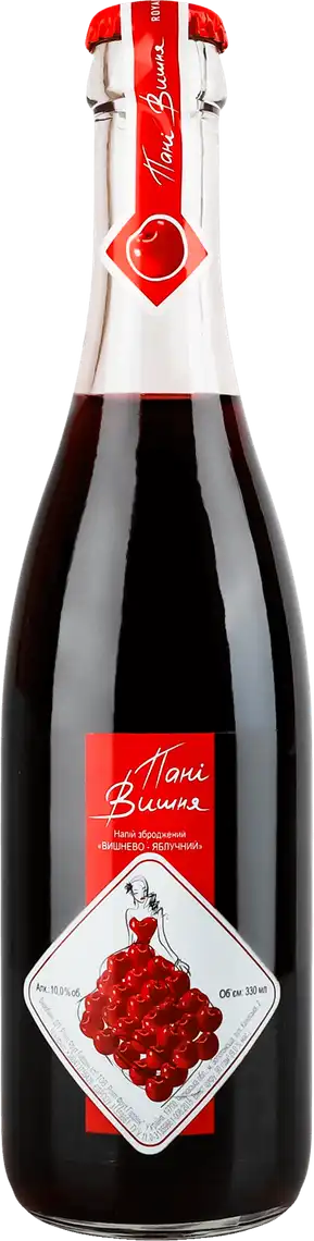 Фото 1 - Напій зброджений Пані Вишня Вишнево-яблучний 10% 0.33л