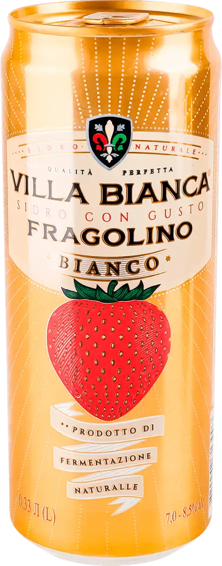 Фото 1 - Сидр Villa Bianca Fragolino Bianco білий солодкий міцний газований 7-8.5% 330 мл