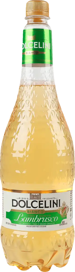 Фото 1 - Сидр Dolcelini Con Gusto Lambrusko Bianco солодкий шипучий міцний 7.5% 0,8 л
