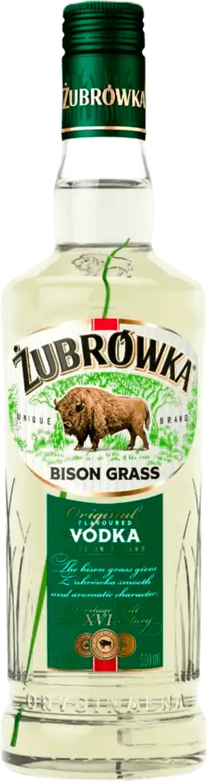 Фото 1 - Настоянка Zubrowka Bison Grass 37.5% 0.5 л