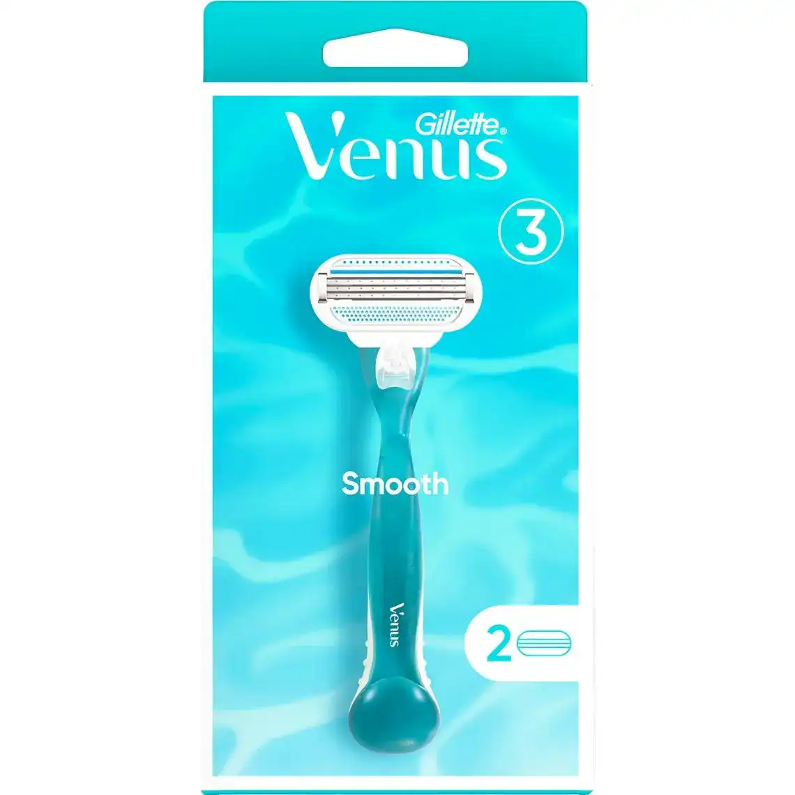 Фото 1 - Станок для гоління Gillette Venus Smooth 3 жіночий + 2 картриджі
