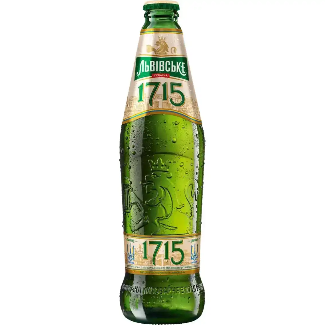 Фото 1 - Пиво Львівське 1715 світле фільтроване 4.7% 0.45 л