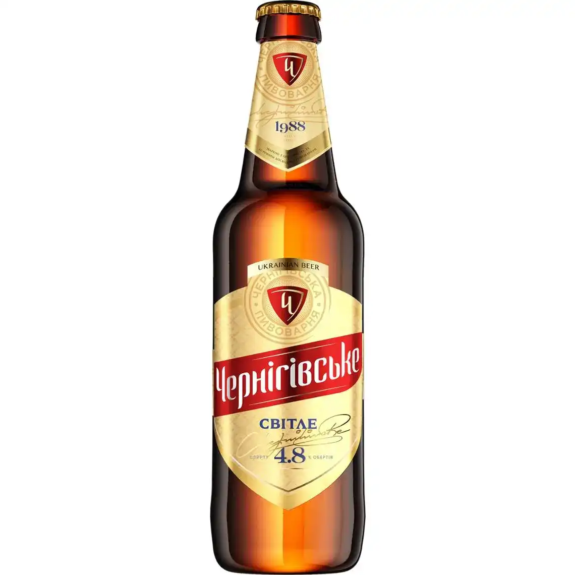 Пиво Чернігівське світле фільтроване 4.8% 6 x 0.5 л