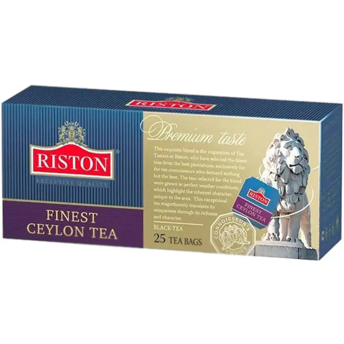 Чай Riston Finest Ceylon чорний 25 пакетів по 1,5 г