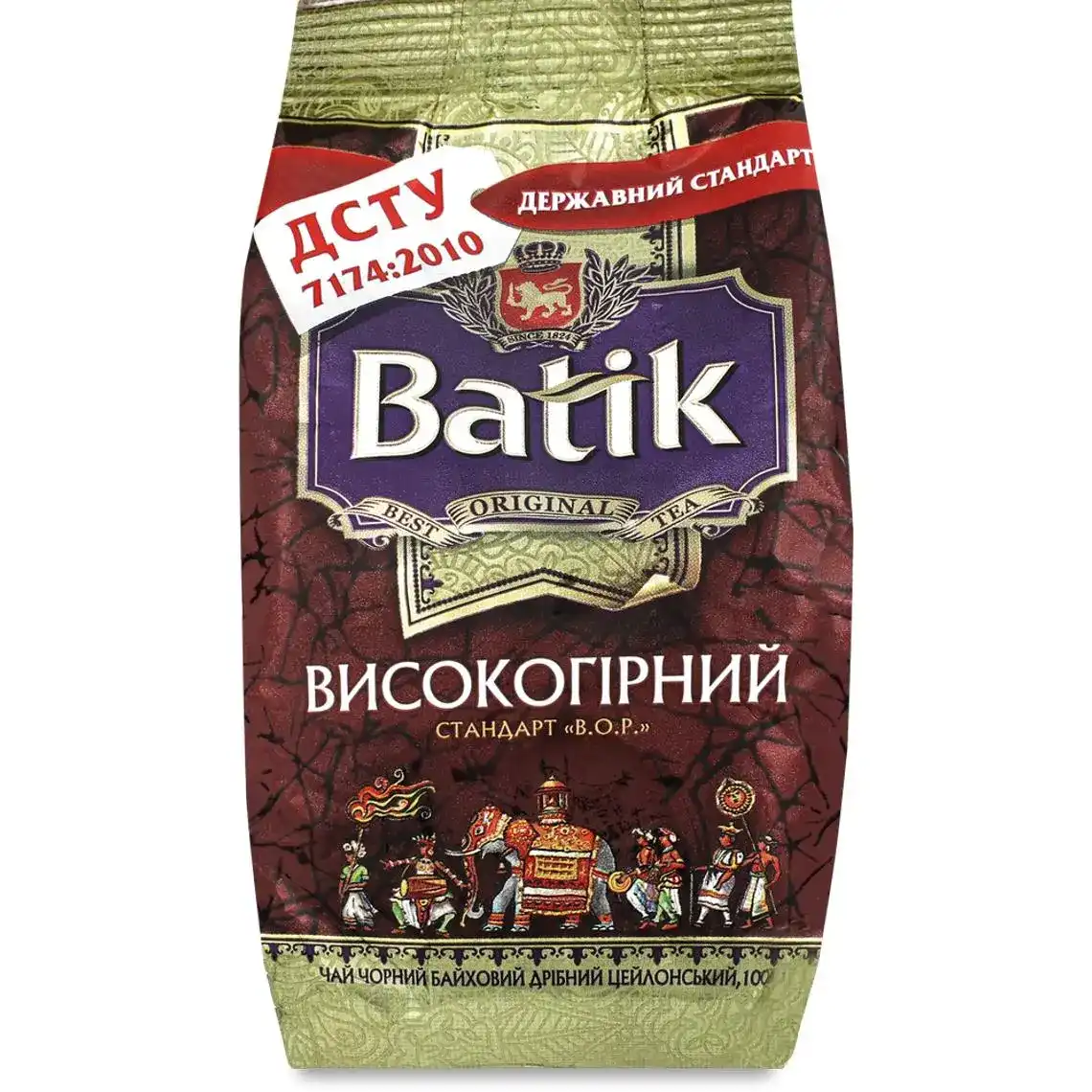 Фото 1 - Чай Batik Високогірний чорний дрібнолистовий 100 г