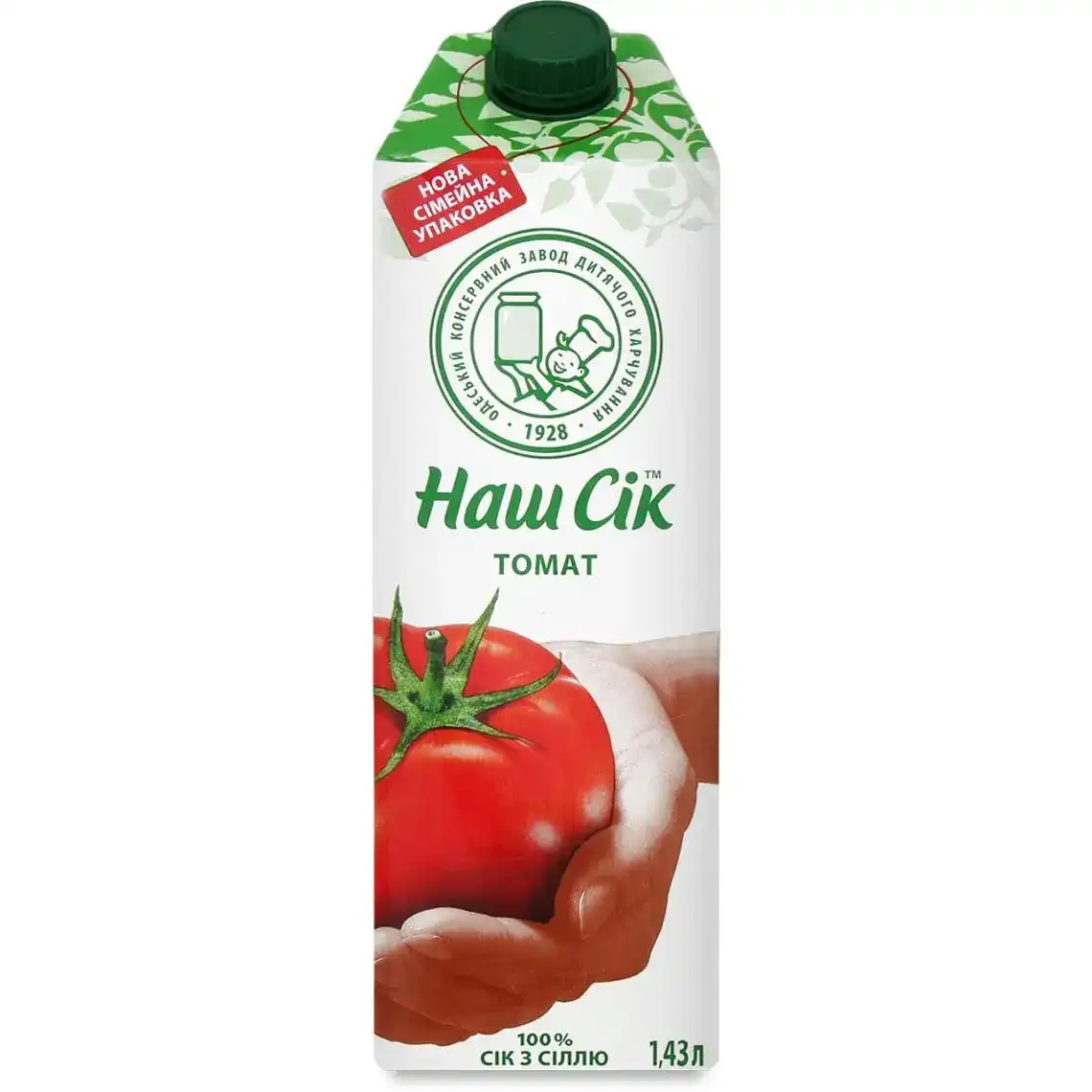 Сік Наш сік томатний з сіллю 1.43л