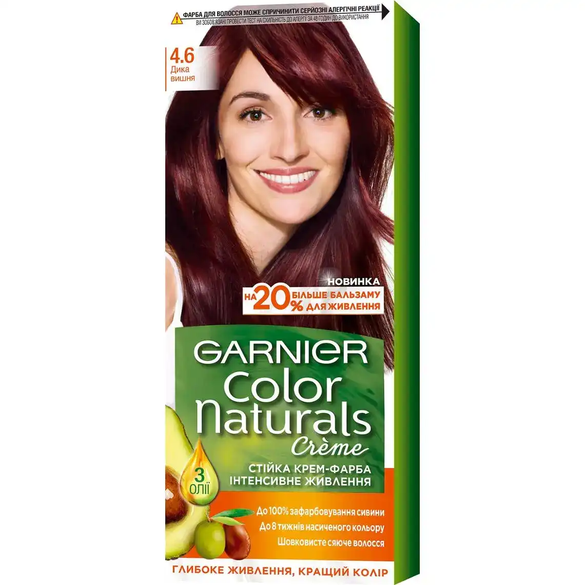 Фарба для волосся Color Naturals Дика вишня №4.6 Garnier
