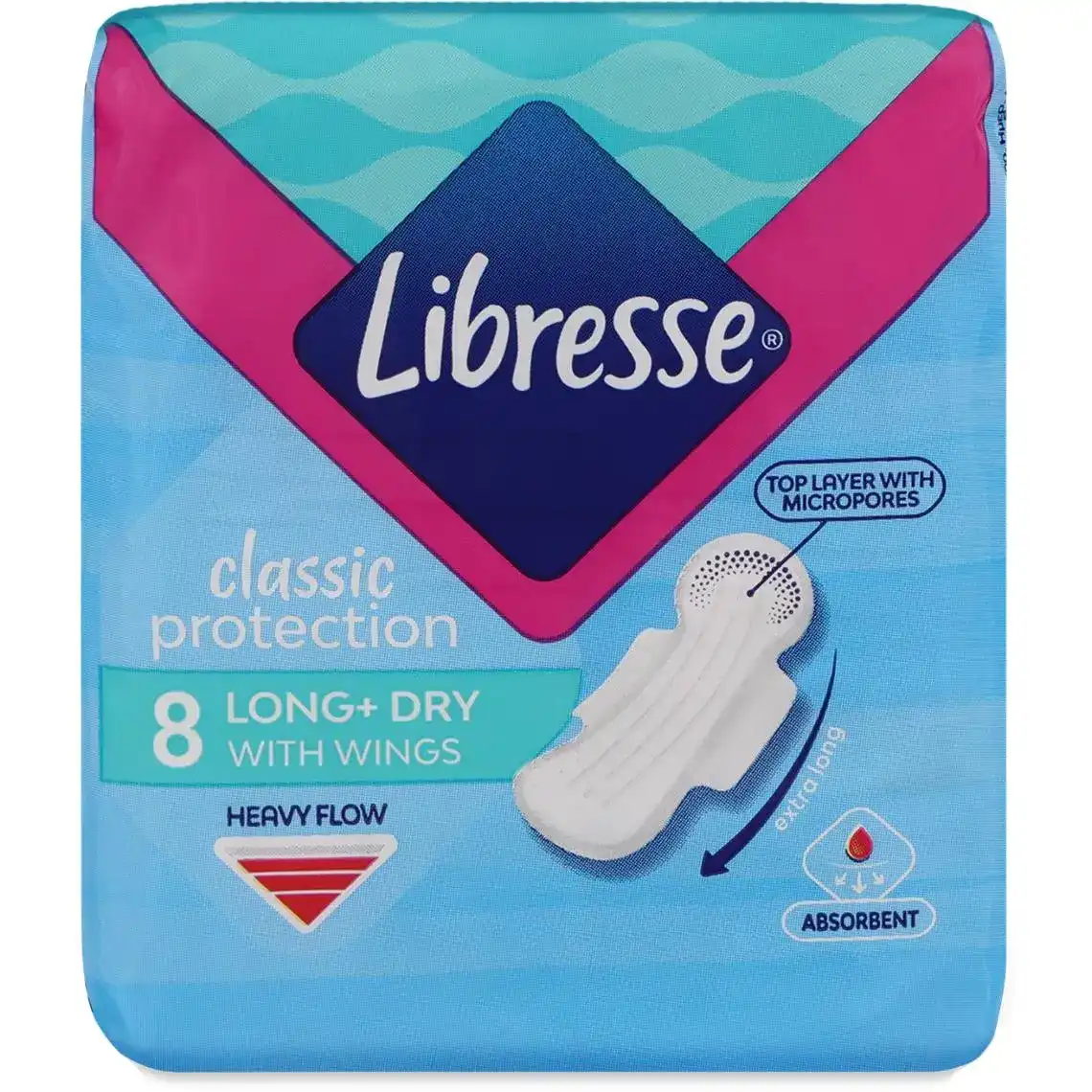 Прокладки гігієнічні Libresse Classic Protection Long+Dry 8 шт.