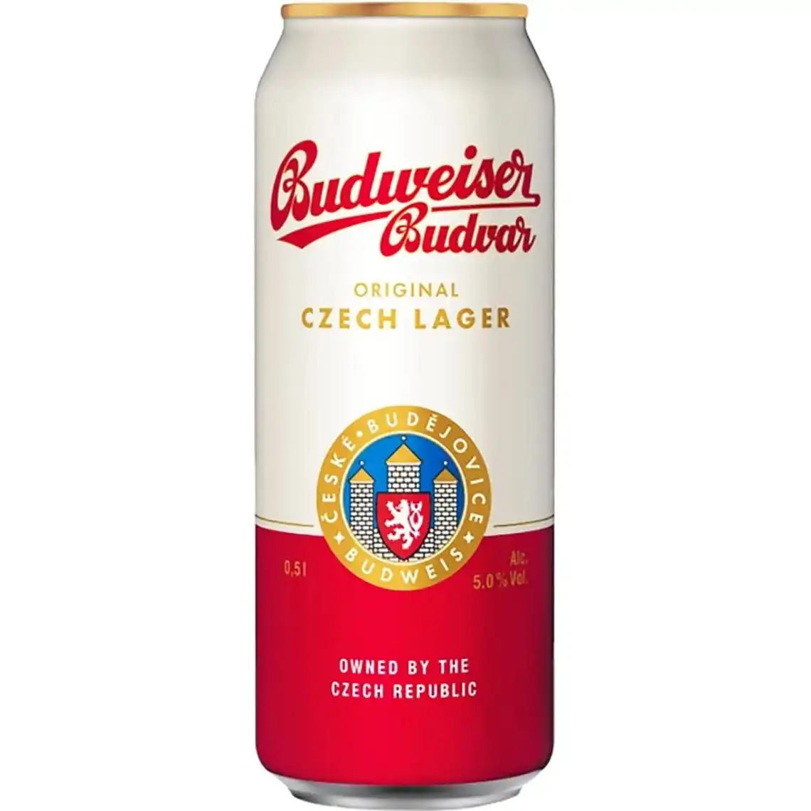 Пиво Budweiser Budvar світле фільтроване з/б 5% 0.5 л
