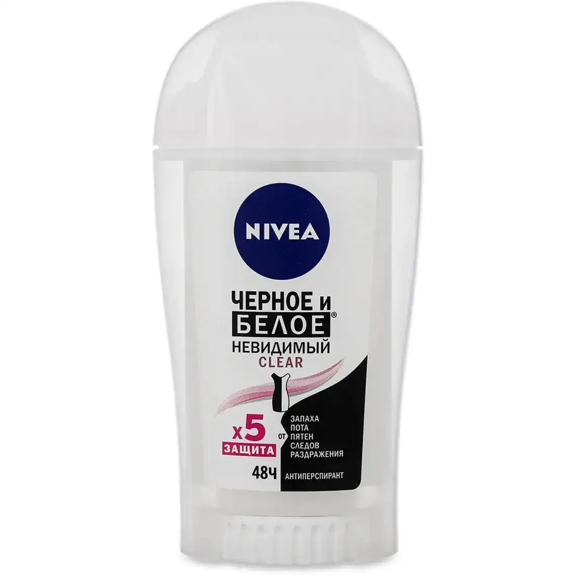 Дезодорант Nivea Clear Невидимий Захист для чорного та білого стик для жінок 40 мл