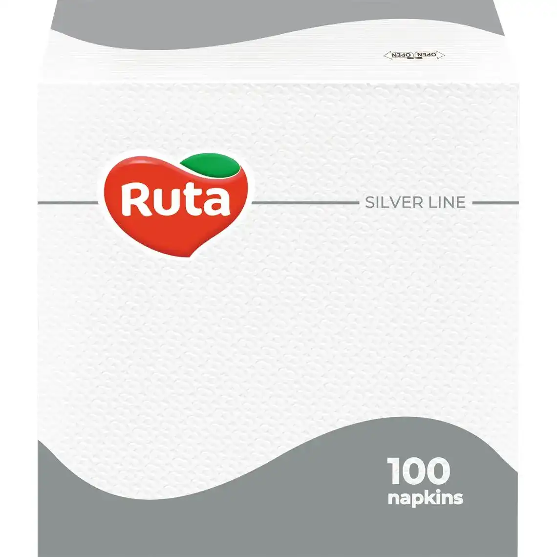 Серветки столові Ruta одношарові білі 33х33 см 100 шт