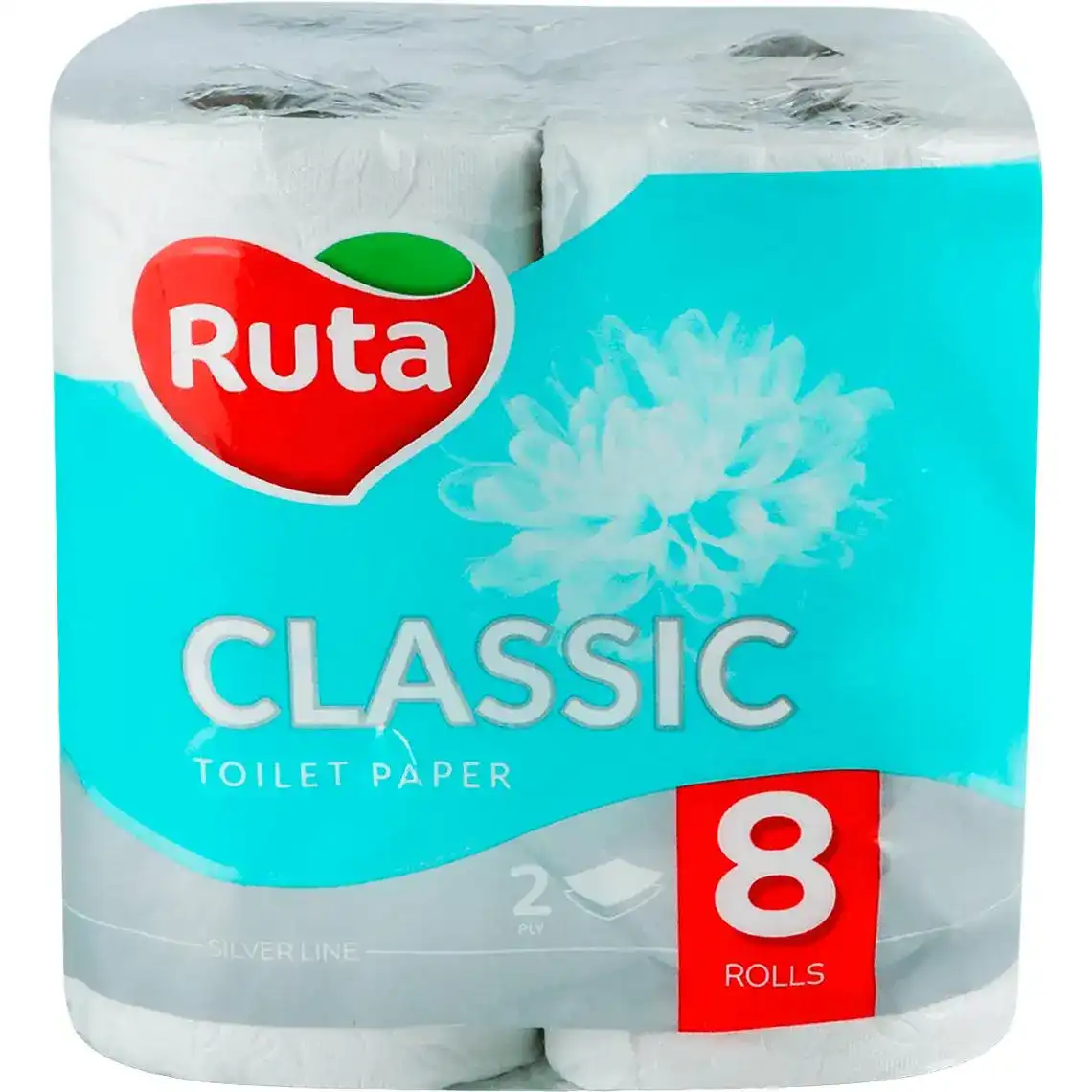 Папір туалетний Ruta Classic Crystal White 2-х шаровий 8 шт