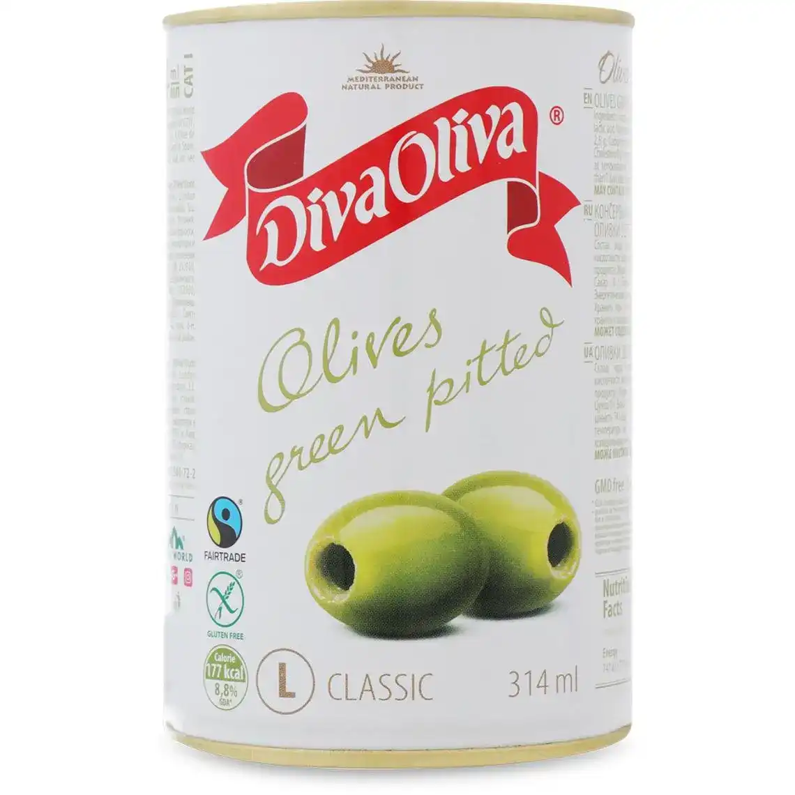 Оливки Diva Oliva без кісточки 300 г