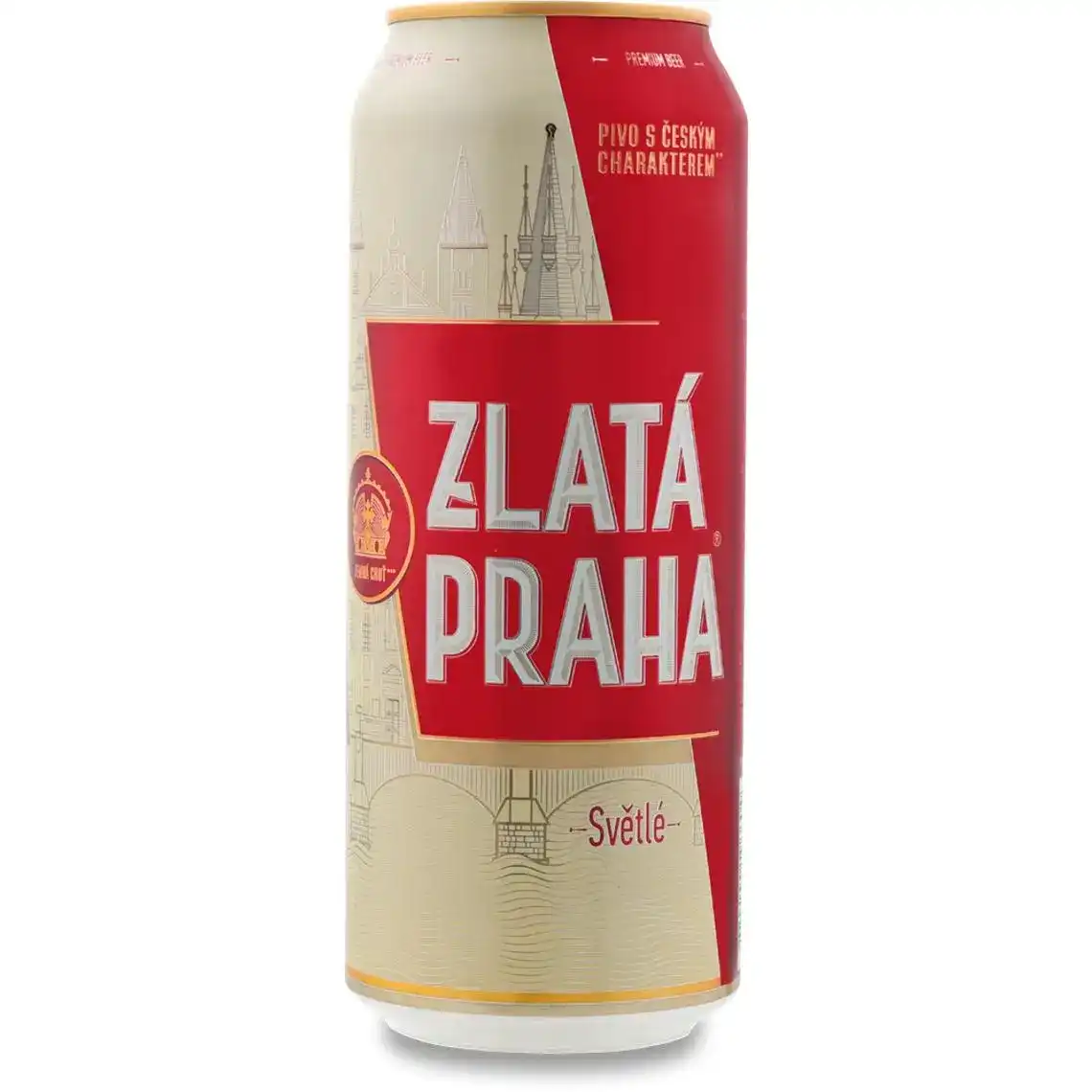 Пиво Zlata Praga світле фільтроване з/б 5% 0.5 л