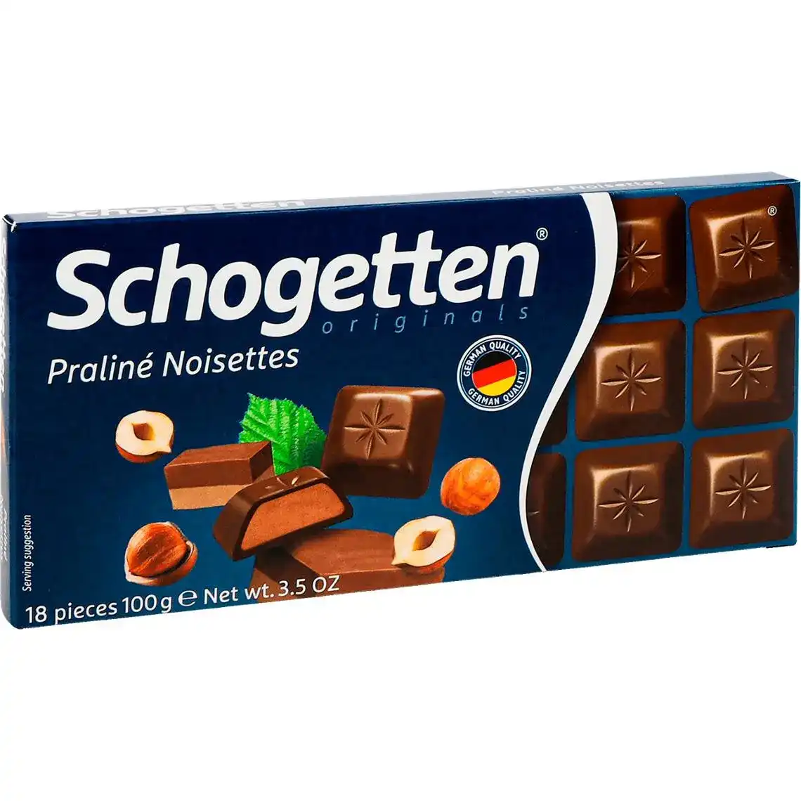Шоколад Schogetten молочний з горіховою нугою 100 г