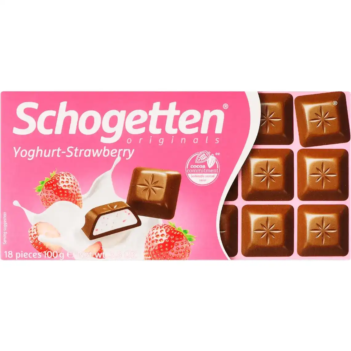 Шоколад Schogetten Йогурт-Полуниця молочний 100 г