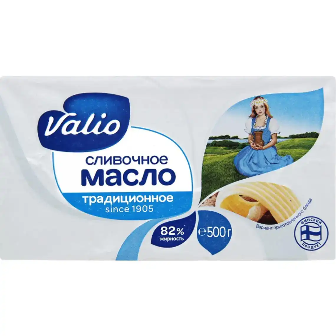 Масло Valio традиційне вершкове 82% 500г