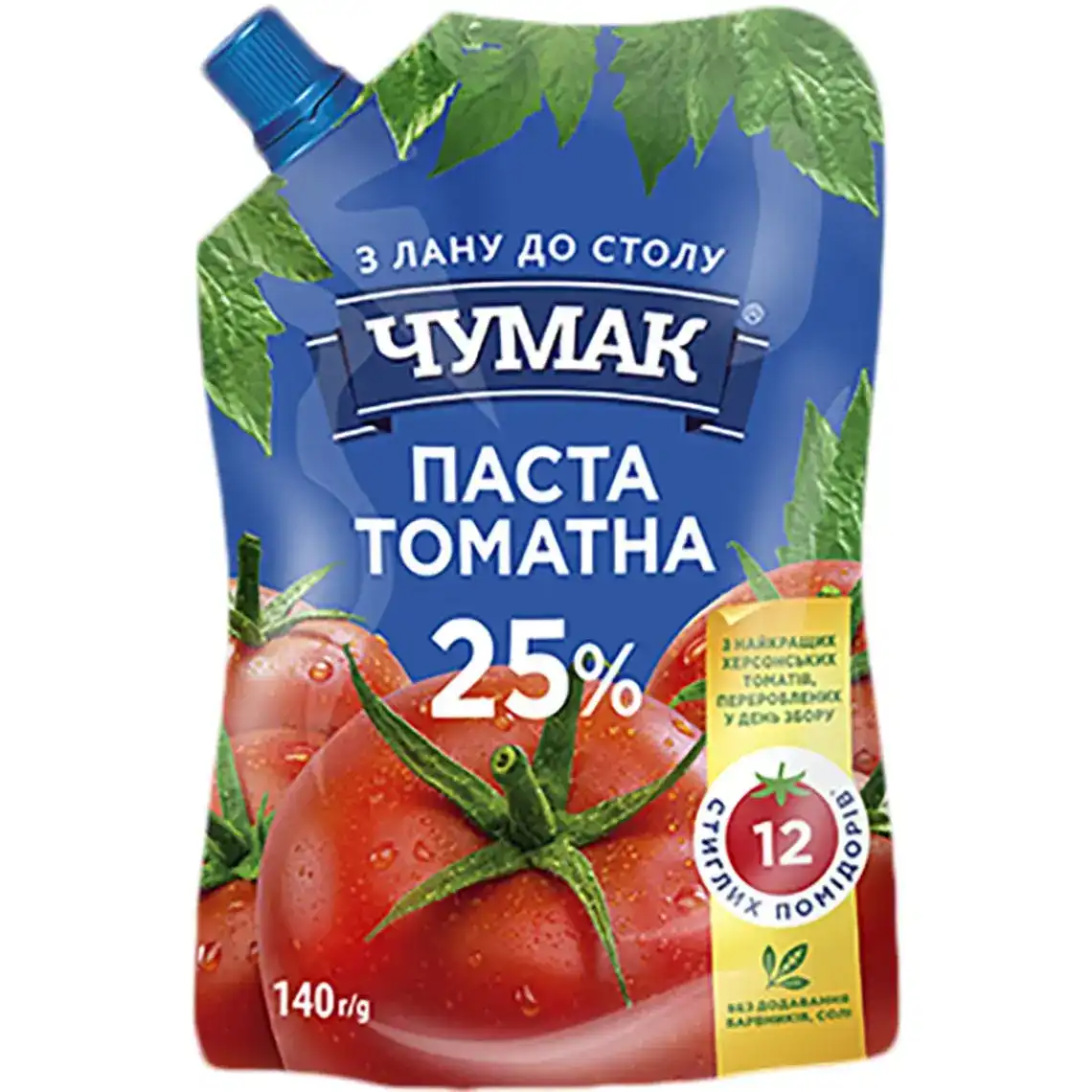 Паста Чумак томатна 25% 140 г