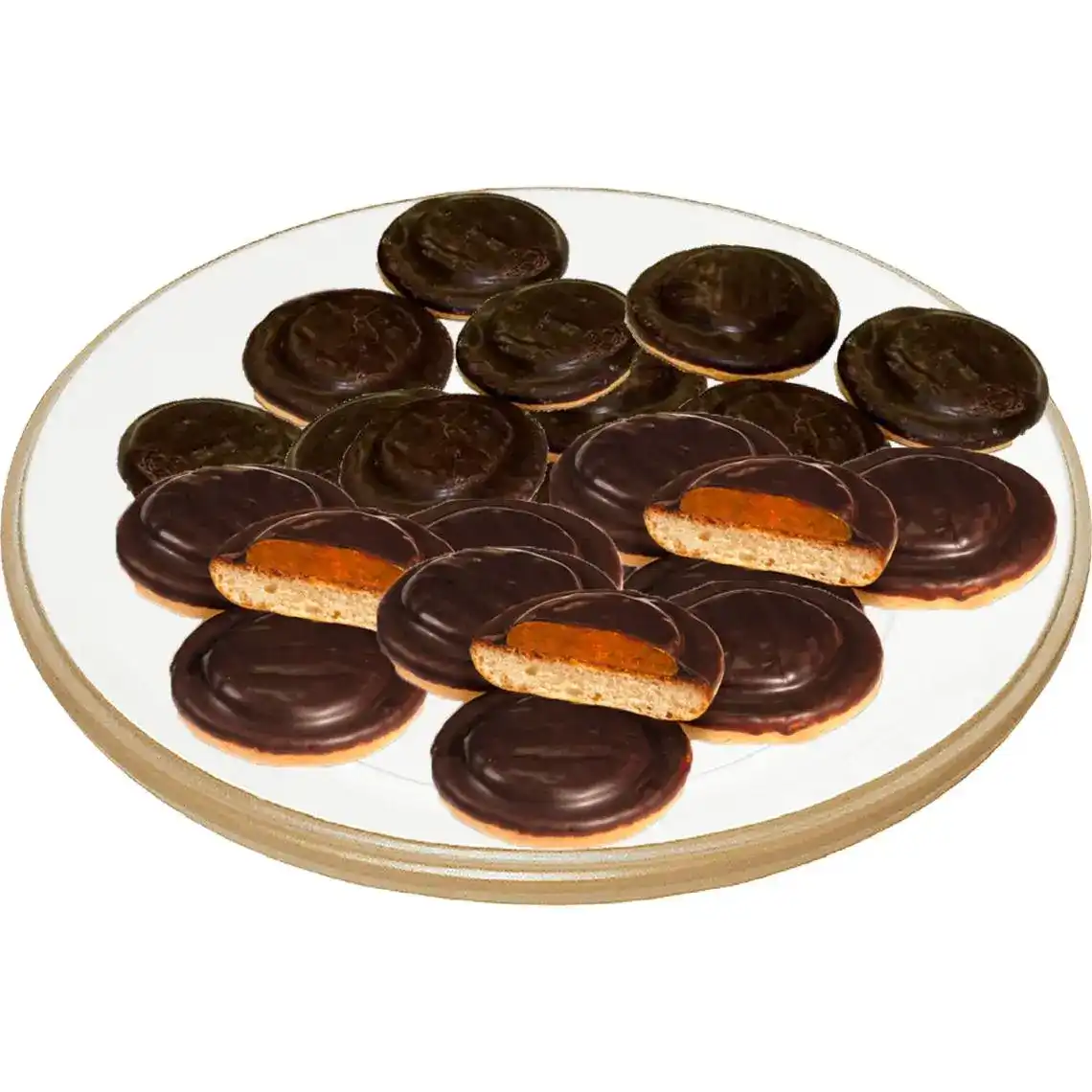 Печиво Delicia здобне Збивні в чорному шоколаді зі смаком апельсина, вагове