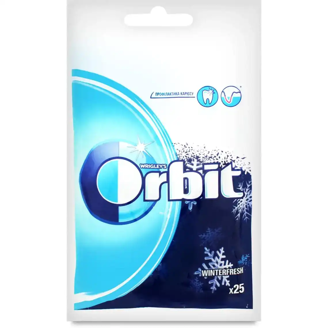 Гумка Orbit Winterfresh з ароматом ментолу без цукру 35 г